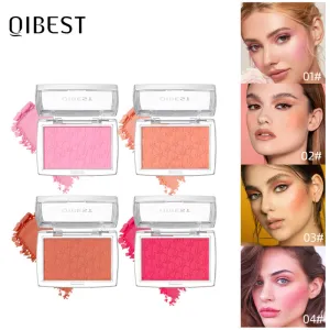 Qibest Monochrome Blush Enhance Color Waterproof Sweat-Proof Lasting Makeup Effect Pseudo-Makeup