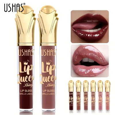 Ushas Matte Lip Gloss Lip Gloss Sequins Lasting Moisturizing Cup Liquid Cosmetics