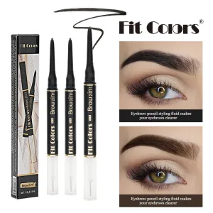 Fit Colors Double Head Styling Wild Eyebrow Pencil Automatic Rotating Waterproof Sweat-Proof Durable Styling Eyebrow Pencil