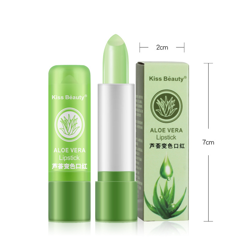 Wholesale Kiss Beauty Aloe Lipstick Color Changing Lip Moisturizing