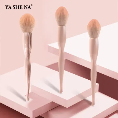 Single Makeup Brush Portable Blush Highlight Silhouette Powder Repair Brush Beauty Tools Cleaning Brush