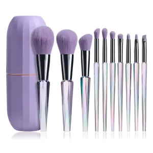 Ensemble de 10 pinceaux de maquillage transparents