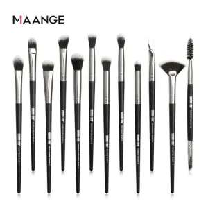 Maange Maange 12 Makeup Brush Full Set Portable Beauty Tools Eye Shadow Brush Set