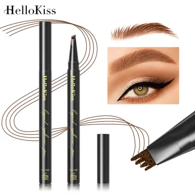 Hellokiss Makeup Wild Simulation Four Fork Eyebrow Pencil Waterproof Sweat-Resistant Non-Blooming Natural Fork Eyebrow Pencil