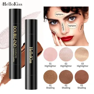 Hellokiss High-Gloss Shadow Pearlescent Three-Dimensional Double-Head Trimming Stick Modified Contour Brightening Stick