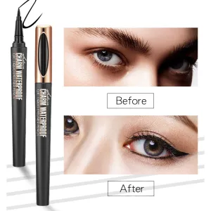 Qic Qi Ni Color Film Force Eyeliner Waterproof Makeup Holding No Sizzle No Makeup Sponge Head Eyeliner Pen Makeup