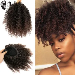 African Wig Hair Bun Curly Hair Bud Chemical Fiber High Temperature Silk Kinky Curly Hair Bun