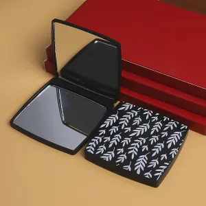 Creative Leaves Square Flip Folding Mirror Portable Double-Sided Small Mirror Handheld Mirror