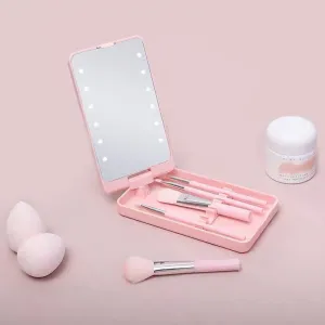 Led Makeup Mirror With Light Small Mirror Portable Mini Mirror Vanity Mirror Desktop Folding Mirror