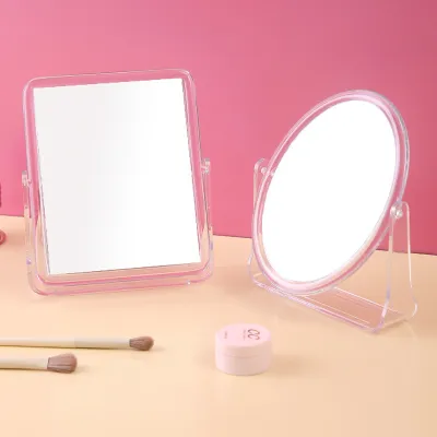 Desktop Makeup Mirror Cat Ear Comb Mirror Desktop HD Makeup Mirror Cartoon Makeup Mirror