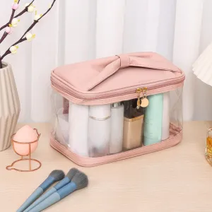 PU Transparent Cosmetic Bag Wash Bag Large Capacity PVC Bath Bag Waterproof Storage Bag Storage Bag