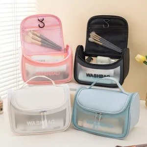 Portable Cosmetic Bag Large Capacity Waterproof Hook Wash Bag Cosmetic Bag Hand Storage Bag