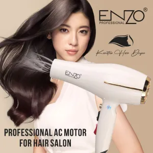 Enzo Exports Secador de pelo de iones negativos de alta potencia y alta velocidad para peluquerías y peluquerías, a temperatura constante