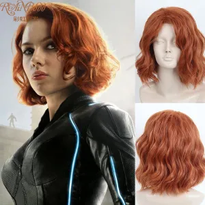 Wig Avengers X-Men Black Widow Scarlett Cosplay Wig Headgear Short Hair Curly Hair