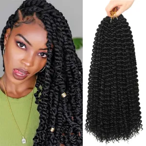African Wig Crochet Hair Dirty Braid Passion Water Ripple 16 Pieces/Braid Hair 18Inches65Cm