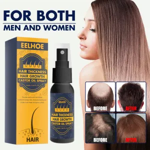 Eelhoe Hair Nutrition Spray Moisturizing Hair Follicle Castor Oil Hair Growth Liquid Black Thick Hair Growth Liquid
