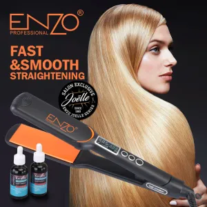 Enzo Hair Salon Hair Straightener Hair Dry-Wet Temperature-Adjustable Perm Negative Ion Wide Plate Electric Splint For Household