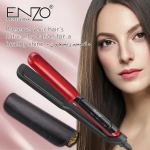 Enzo Multi-Speed Temperature Control Digital Display Dry And Wet Dual-Use Wide Version Hair Straightener Straight Clip Fluffy Hair Electric Splint