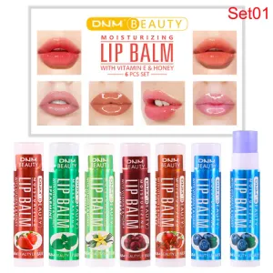 Dnm Lip Primer 6 Sets Moisturizing Colorless Anti-Dry Fade Lip Lines Men'S And Women'S Lips Primer