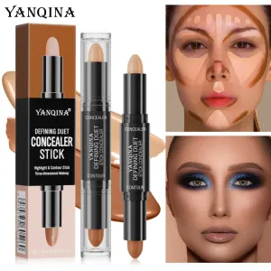 Yanqina Dual-Purpose Face-Fixing Stick Nose Shadow High-Gloss Brightening Waterproof Natural Three-Dimensional Concealer Pen