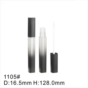 E1105# Square Lip Gloss Tube Makeup Long Strip Lip Glaze Bottle Plastic Cosmetic Package Material