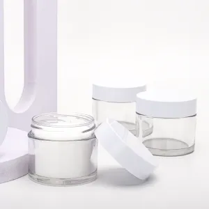 Thick Wall 50Ml Wide Mouth Bottle Pet Cream Jar Mask Bottle Cream Bottle Low Profile Full Of Connotation