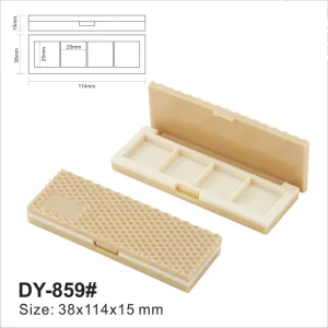 859# Wafer Biscuit Long Eyeshadow Box Four-Color Shadow Plastic Box Custom Makeup Eyeshadow Package Material