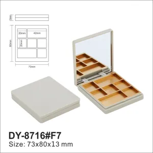 8716# Square Multi-Color Eye Shadow Plastic Box Hand Paint Blush High-Gloss Combination Function Makeup Box Custom Plastic Box