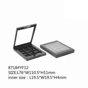 E8718# Yf1212 Color Eye Shadow Makeup Square Eye Shadow Dish With Skylight Makeup Eye Shadow Box Package