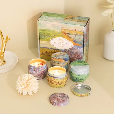 Aromatherapy Candle Gift Set Soybean Wax Ceramic Cup Ornaments Fragrance Hand Gift