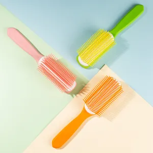 Fluffy Nine-Row Ribs Comb Straight Hair Comb Barber Shop Ribs Comb Detachable Massage Oil Head Shape Comb