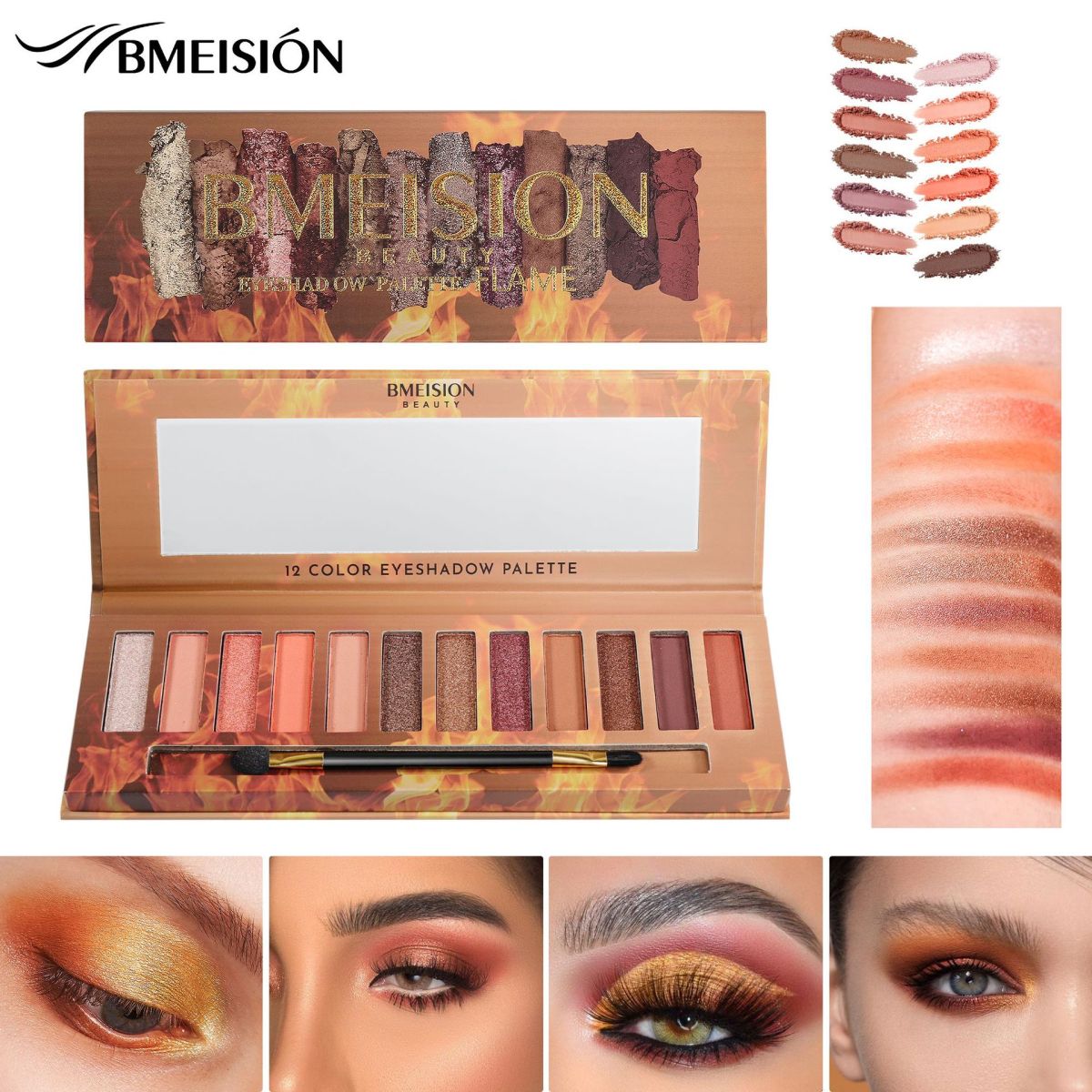 Birdyrush　N 05 RB ルナソル＋Beige Orange02 Wholesale Bmeision Flame Eyeshadow Earth Pearlescent Eyeshadow