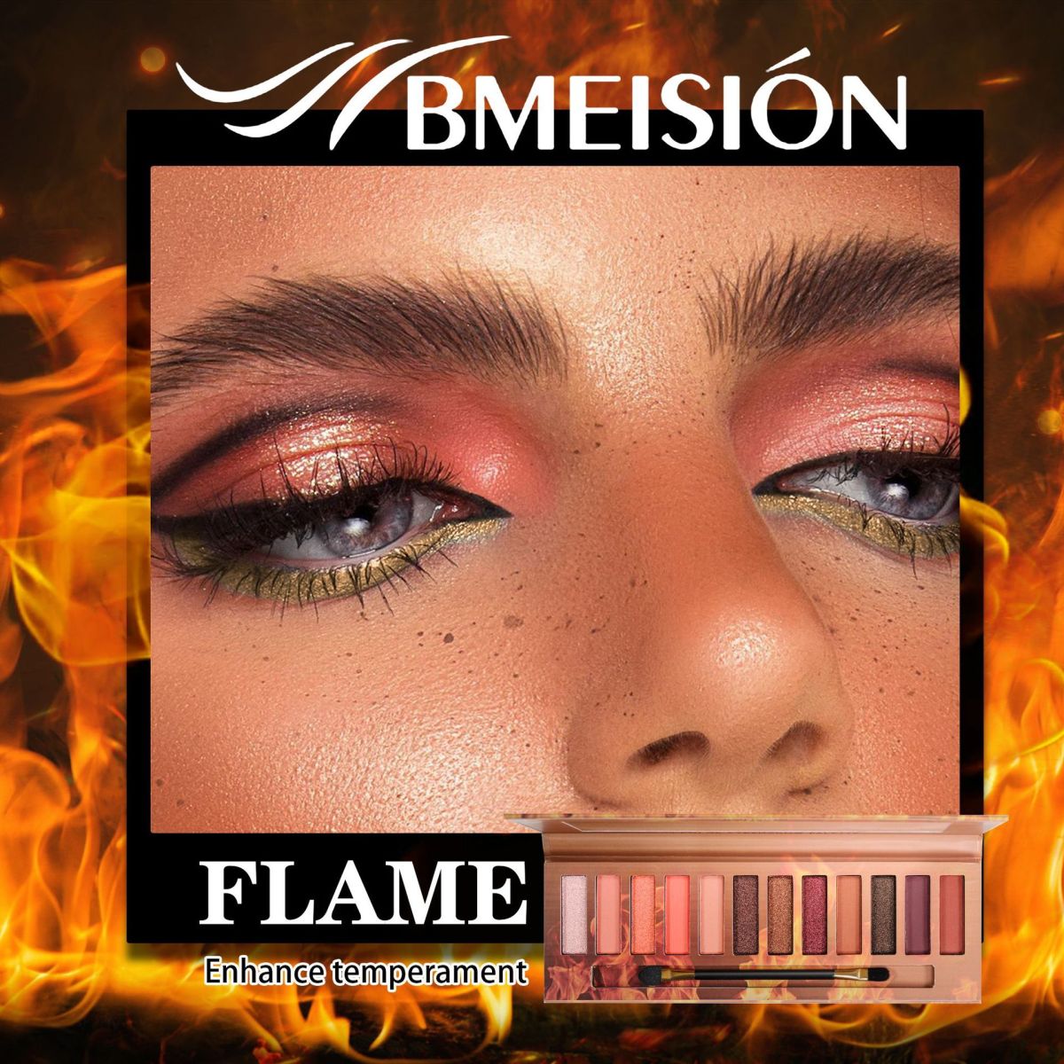 Wholesale Bmeision Flame Eyeshadow Earth Pearlescent Eyeshadow