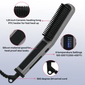 Straightening Hair Comb Straightener Dry And Wet Dual-Use Straightening Hair Curly Hair Care Does Not Hurt Lazy People Straightening Hair Comb
