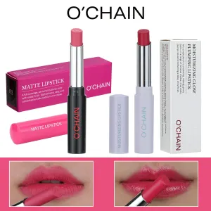 O'Chain Lipstick Suit Moisturizing Natural Long-Lasting Matte Lipstick Non-Stick Cup Does Not Fade
