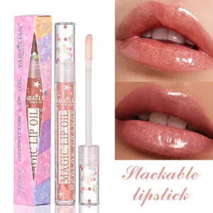 Mirror Gloss Lip Glaze Not Stick Cup Doodle Lip Gloss Moisturizing Pearlescent Lip Honey