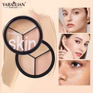 Concealer Cream Makeup Yabaolian Three-Color Concealer Repair Cream Waterproof Pockmark Cover Repair Cream