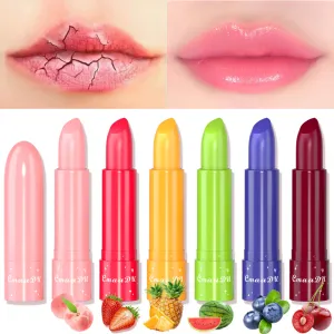 Lápiz labial hidratante decolorante con sabor a frutas de 6 colores Cmaadu