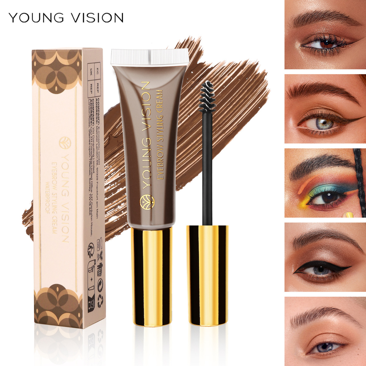 Wholesale Young Vision Eyebrow Dyeing Cream Stereoscopic Eyebrow