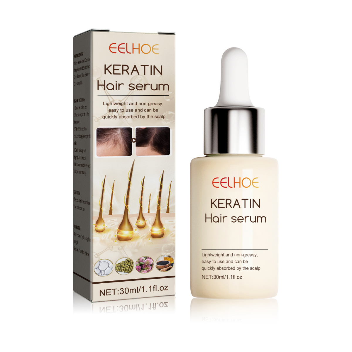 Wholesale Eelhoe Keratin Hair Serum Hair Essence Repair Hair Root