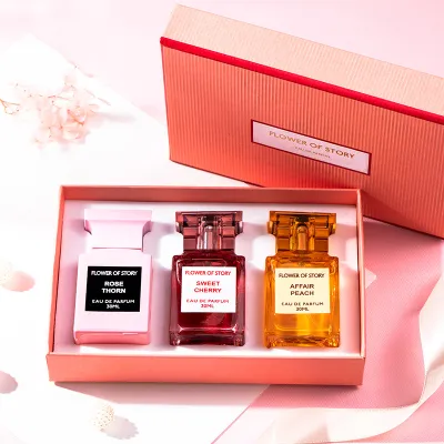 C2U Elegant Fleece Flower Language Fragrance Set Women'S Perfume Gift Box Fresh And Lasting Eau De Toilette Four-Piece Set