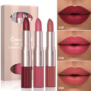 Miss Rose Square Tube Long-Lasting Non-Decolorizing Lipstick Beauty Makeup Women Matte Waterproof Velvet Lipstick