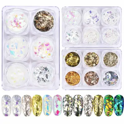 Semicircle AB Pearl 7 Plum Blossom Boxed Multicolor Nail Art Pearl Diy Resin Pearl Nail Art Jewelry