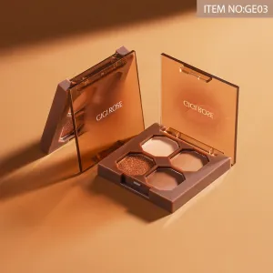 Gigi Rose Four-Color Eye Shadow Plate Is Easy To Apply Makeup And Does Not Fly Powder Earth Color Is Bright And Matte