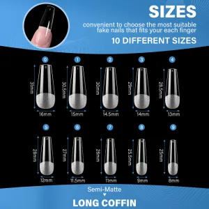 Nail Art Extended Ultra-Thin Flat Arc Nail Piece Seamless Long Water Drop Trapezoidal Wearable Nail Patch Nail Shop
