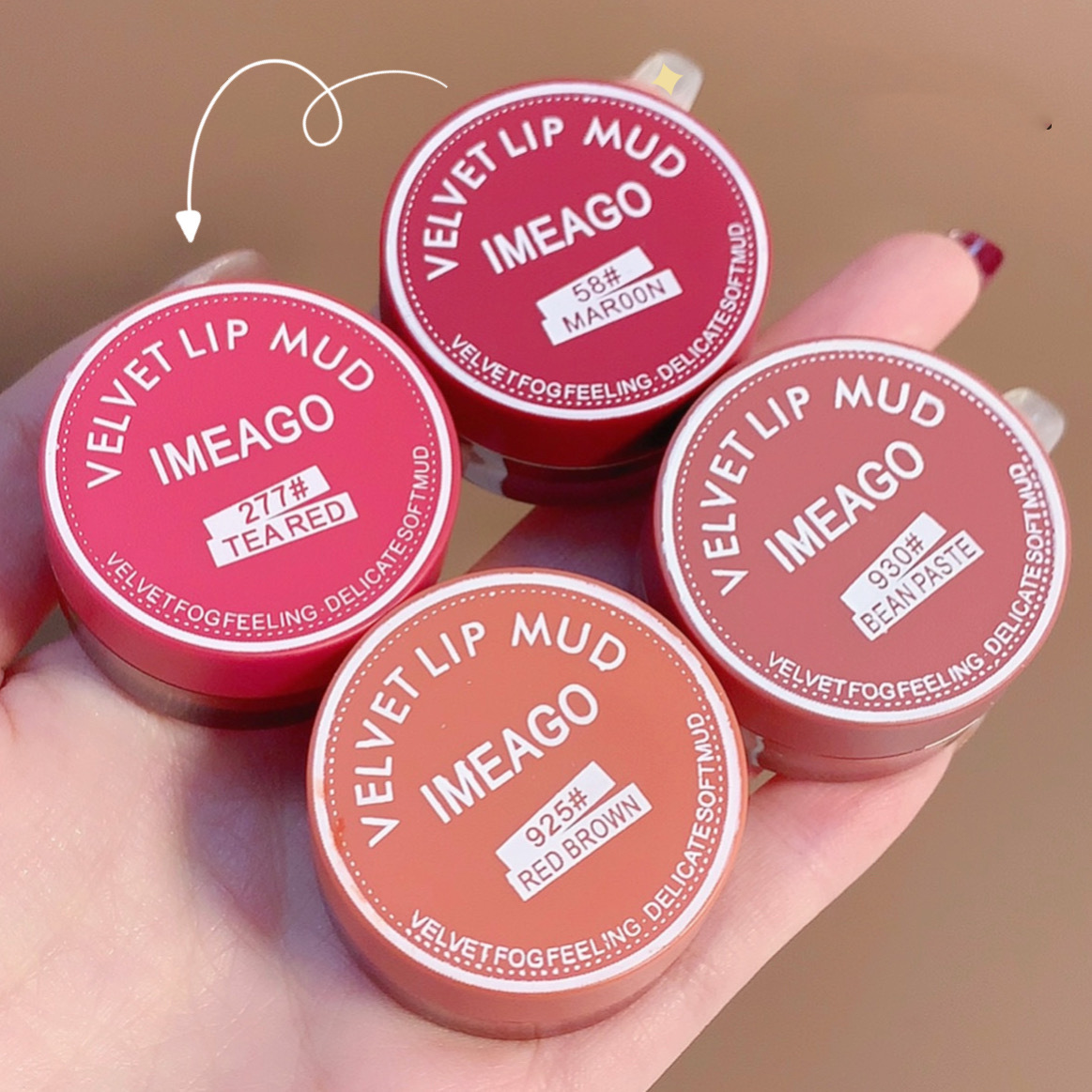 【ラッピング無料】 Lip Imeago Wholesale Paste Velvet Makeup Lip Jelly Canned トップス
