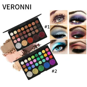 Veronni 29 Color Eyeshadow Matte Pearlescent Earth Color Eyeshadow Smoked Makeup Multicolor Eyeshadow Plate