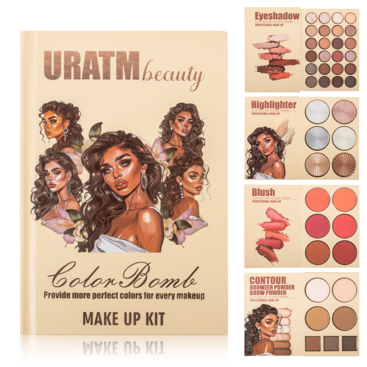 Wholesale 43-Color Makeup Plate Four-Layer Flip Book Eye Shadow