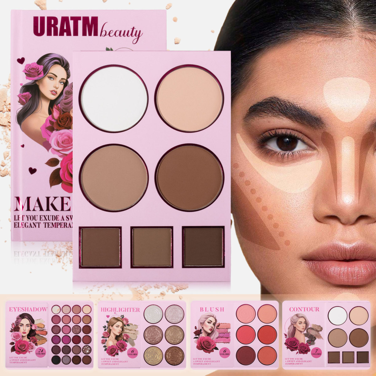 Make-up Studio Lidschatten Palette – Hochpigmentiert, Matt & Glänzend, Für Party & Alltag