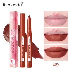 Ibcccndc Two-In-One Lip Liner Lipstick Is Not Easy To Fade Non-Stick Cup Dual-Use Matte Lip Liner